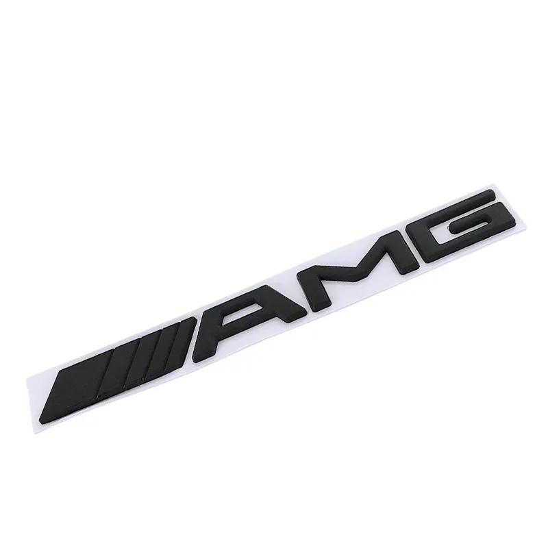 Logo Nero ABS 3D Lettere Emblema AMG Stemmino Baule Auto Per Mercedes Benz W204 W205 W176 W177 W212 W213 Adesivo AMG Accessori BK1