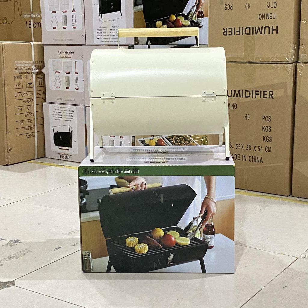 Dubbelsidig rökfri kolgrill: Utomhus & Multifunktionell för Hembakgrillning