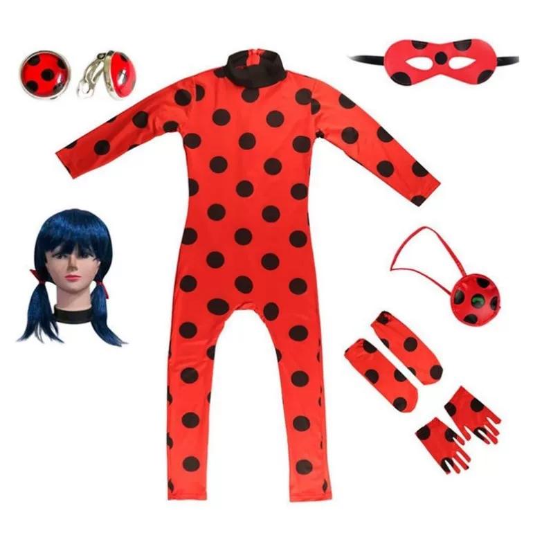 Ladybug Reddy Costume Anime Costume Ladybug Girl Cos Children's Miracle Mi Huankeqi Girl's Costume Performance Costume