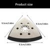 Multipurpose Precise 6 Hole Triangular Sanding Pad Plate 93mm Metal Core Design Suitable For Extended Tool Compatibility