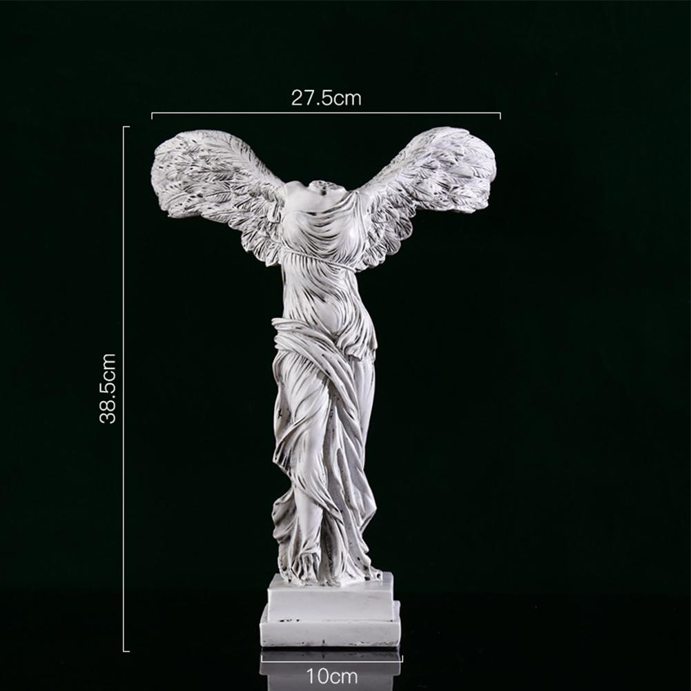 For Victory Goddess Desktop Resin Sculpture Winged Statue Ornament for Encouragement and Inspiration with Detailed Winged Design