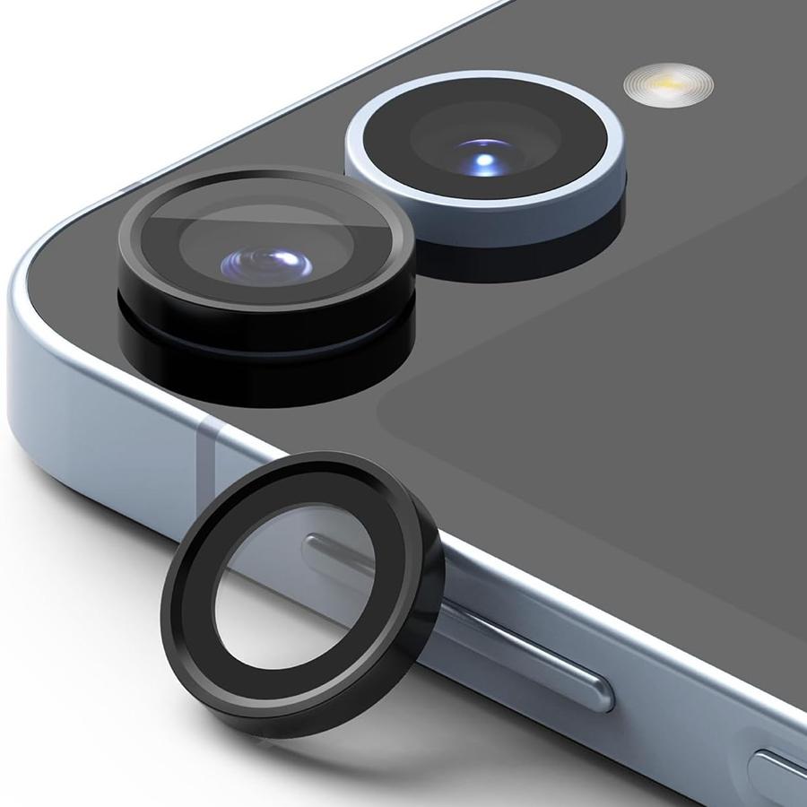 

Металлический протектор из закаленного стекла для объектива камеры, подходит для Samsung Galaxy Z Flip 7 / 7 FE / Z Flip 6 Fold 7, 9H закаленное стекло, алюминиевый сплав, черный цвет For Galaxy Z Flip 7 FE чёрный