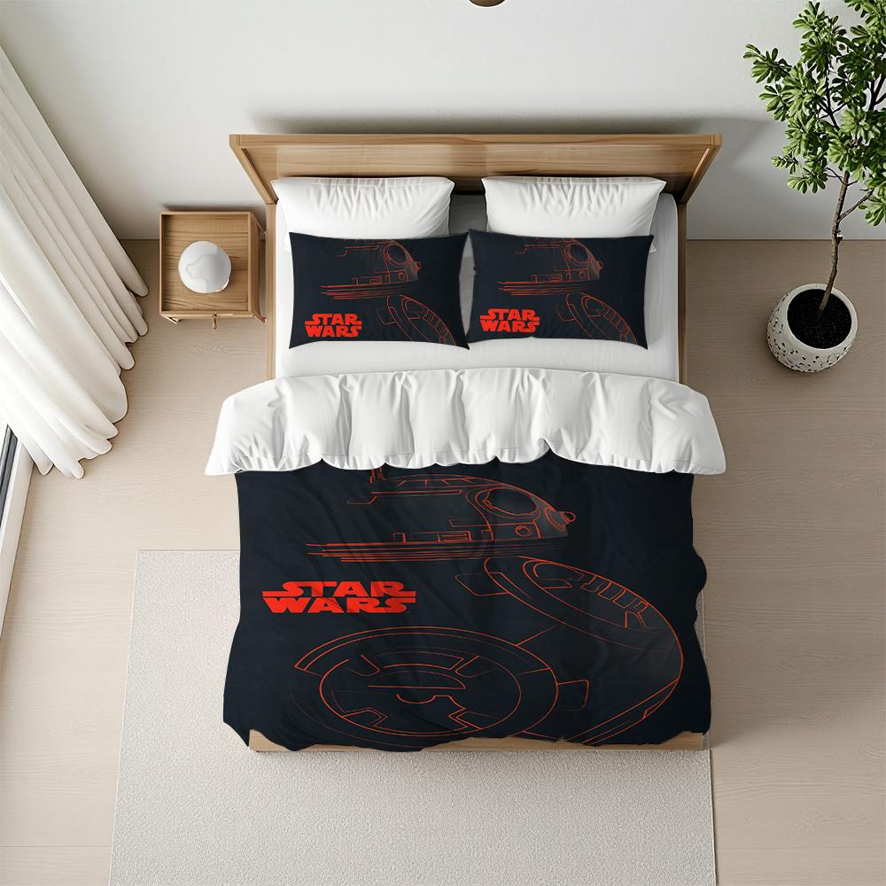 Bb-8 S-Star W-Wars Duvet Cover Set Home Style Bedding Soft Laundry Cotton Bed 3 Piece Set Student Dormitory Gift