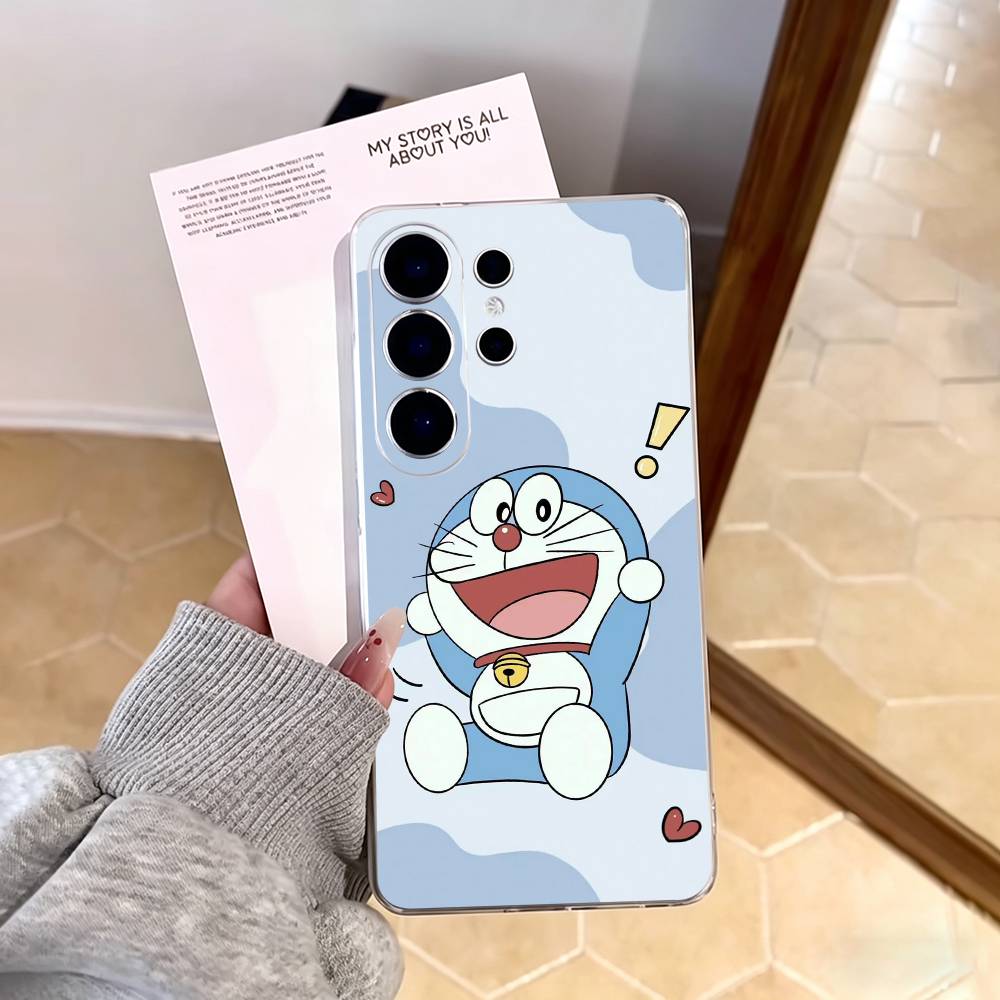 Cute Cartoon D-Doraemon  Phone Case For Samsung S25,S24,S21,S22,S23,S30,Ultra,S20,Plus,Fe,Note,10,9,5G Transparent Cover