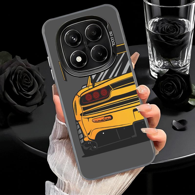 JDM Sports Cars Minimalist Design Shockproof Phone Case for Xiaomi Redmi Note 15 14 13 12 Pro Plus 11 11S 11T 5G Cover Anti Fall