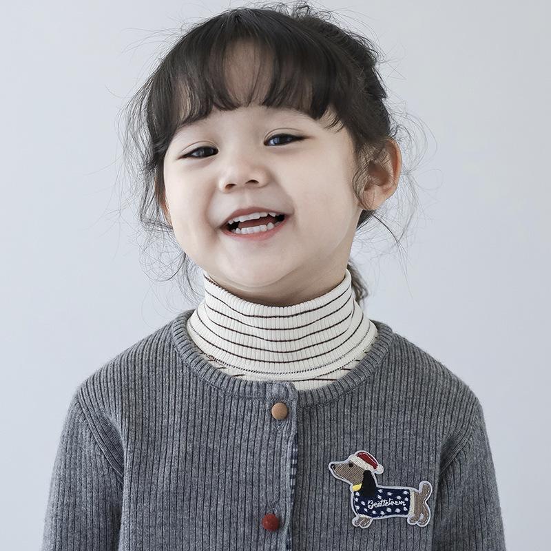 Toddler's Convertible Collar Neck Warmer Autumn Soft Cotton Windproof Fleece Lined Scarf INS Sporty Fashion Unisex Baby Scarf