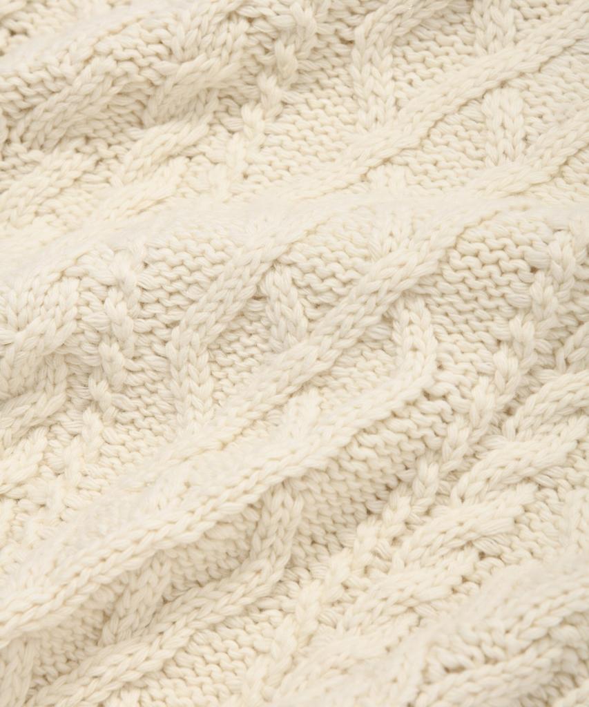 COVERNAT WOMAN Raglan Cable Knit Ivory