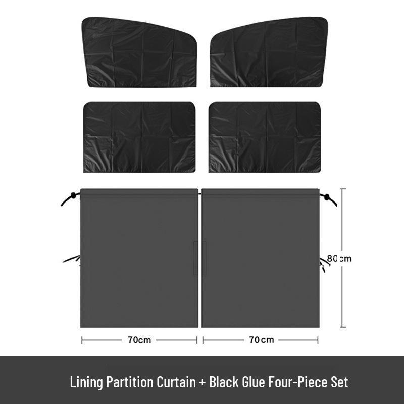 Car Privacy Sunshade: Interior Heat Insulation & Light Blocking for Rear Seat in RVs & Vehicles