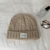 New Plush Twisted Knitted Hat for Women Winter Style Cold Proof and Warm Ear Protection Plus Velvet Thickened Fashionable Versatile Hat