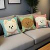 Cute cartoon art scribbled puppy dog art Comfortable soft Pillow Case for Sofa Living Room Home office Decor Protective Covers