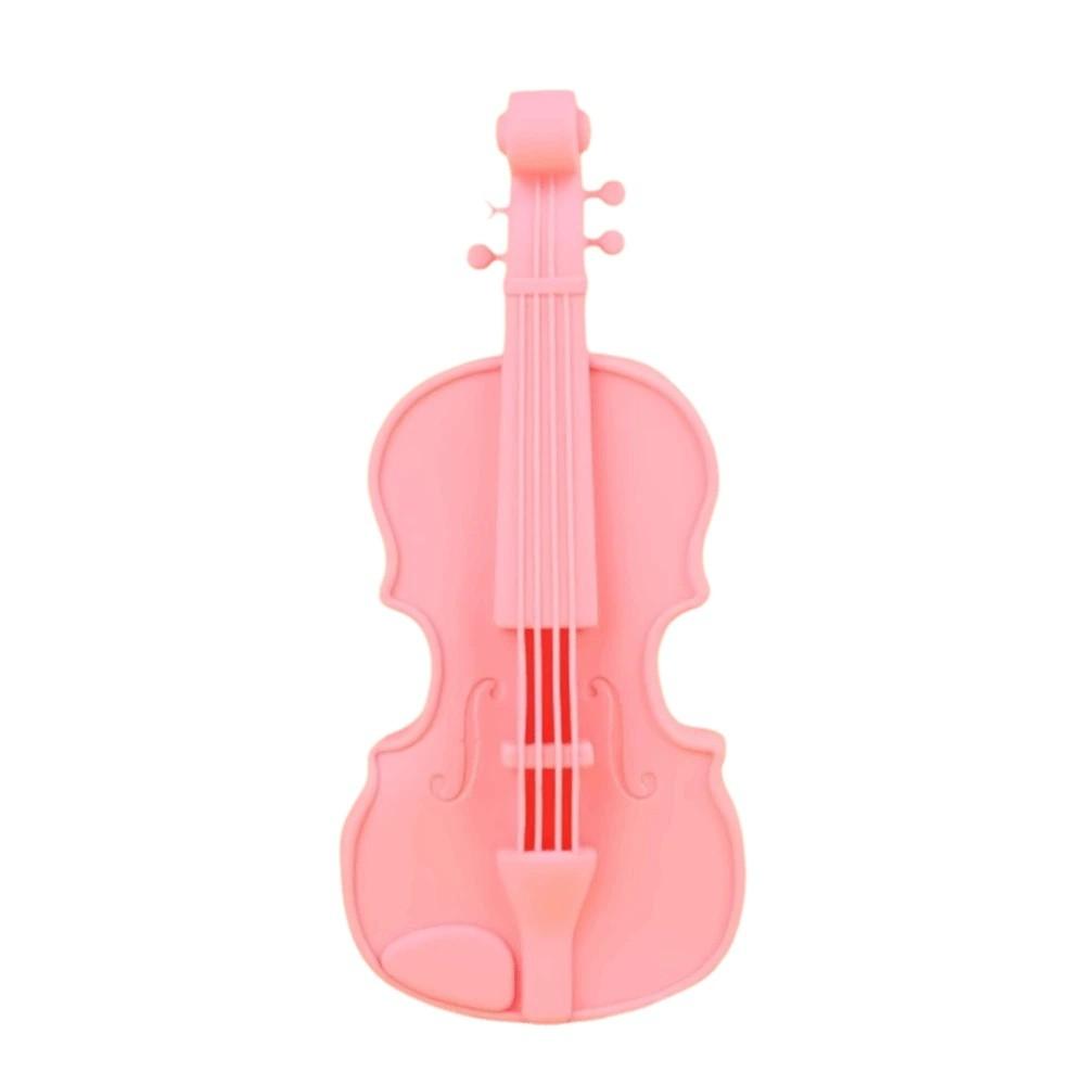 Cute Design Violin Pencil Case Lightweight Makeup Pouch Stylish Case Gift Music Lovers  School Use