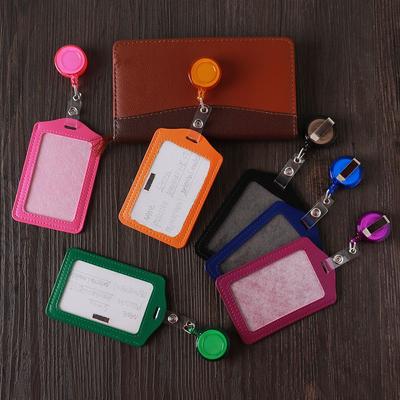 No Zipper ID Card Holder Badge Case with Retractable Reel Wholesale Transparent Protective Shell Worker Safety Tag Office Supply