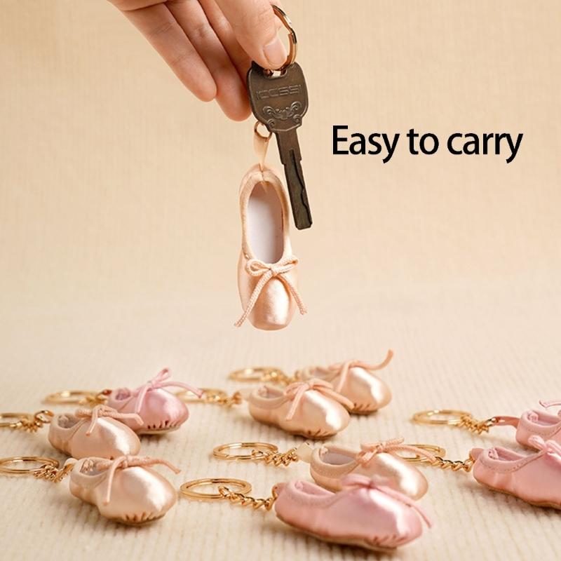 Adorable Tiny Ballet Shoes Accessory Elegant Dance Shoe Keyring Lovely Bag Charm Perfect As A Thoughtful Present