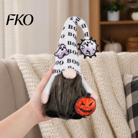 Halloween Holiday Decorations Gnome Decor, Faceless Doll Figurine for Shelf Table, Spooky Decoration Ideas Cute Ornament Party Home, Trick or