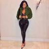 Women's Turn Down Collar Long Sleeve Faux Fur Coat Loose Sexy Cropped Winter Outerwear