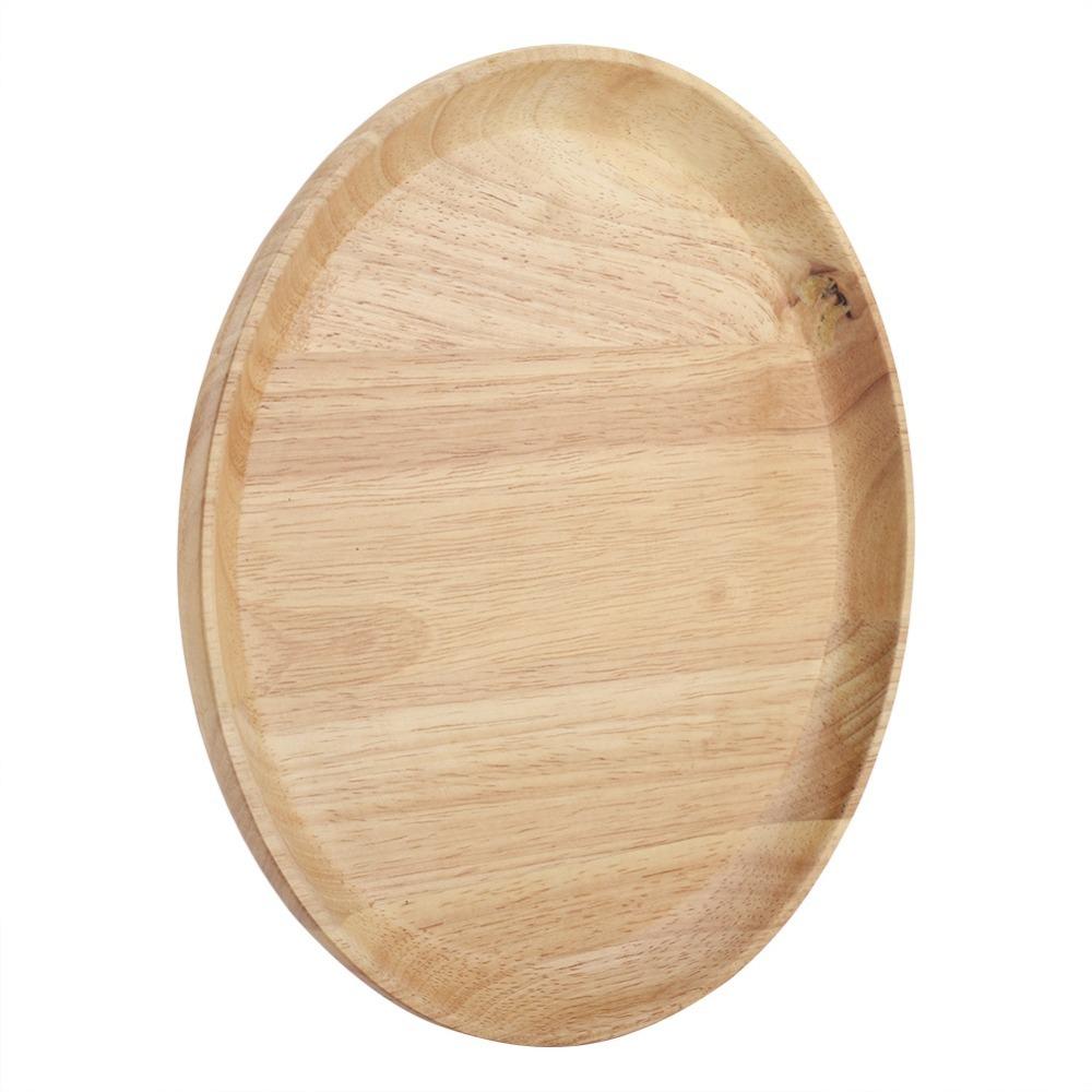 Wood Serving Tray Round Shape Serving Plate Decorative Food Tray Home Use
