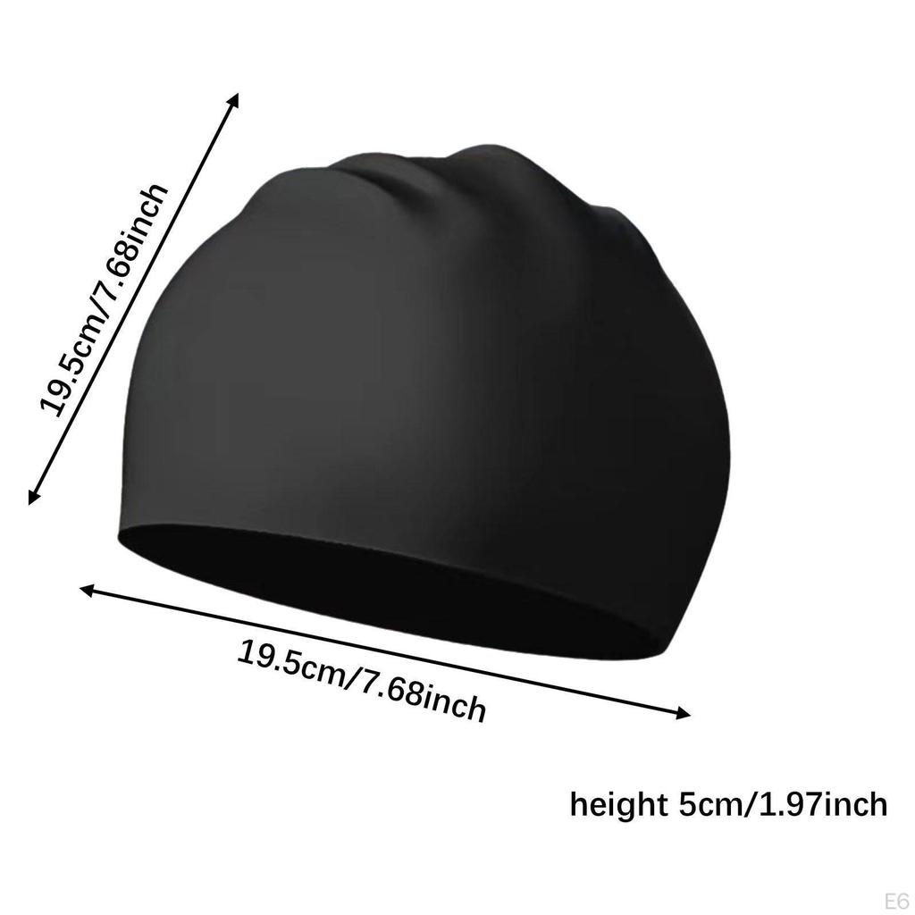 Silicone Swim Cap Bathing Hat Shower for Long and Short Hair Men Women Beach
