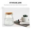 FOMIYES Mini Yogurt Jars, Glass Jars with Cork Lids, 6 Pieces, 200ml Empty Pudding Bottles, Honey Pot, Wedding Mason Jars