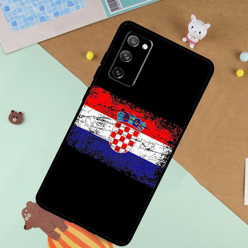Croatia Flag Coat of Arms Soft Case For Samsung Galaxy S25 Ultra S9 S10 S20 FE S21 S22 S23 Plus S24 Ultra Funda Cover