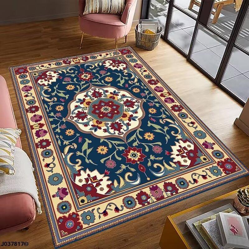 Turkey Persian Bohemian Area Rug Large Carpet Rug for Living Room Bedroom Sofa Doormat Decoration Kid Play Non-slip Floor Mat