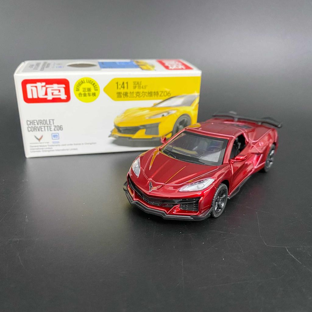 1:41 Chevrolet Corvette Z06 Alloy Car Diecasts & Toy Vehicles Car Model Miniature Scale Model Car Toys For Children