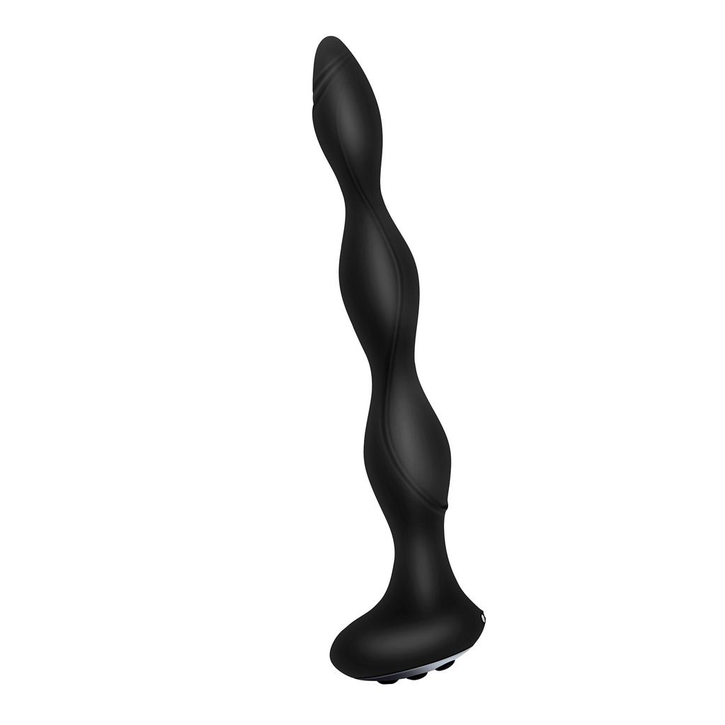 Bendable Electric Pulse Heating Prostate Massager Sex Toys 3-in-1 Anal Beads Butt Plug for Men Women Couple Adult