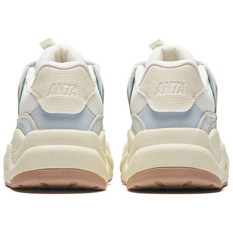 Anta Xiaocanglan Fabric Synthetic Leather Versatile Trendy Non-Slip Wear-Resistant Low-Top Skate Shoes Women Sneaker Blue White 122448036-4