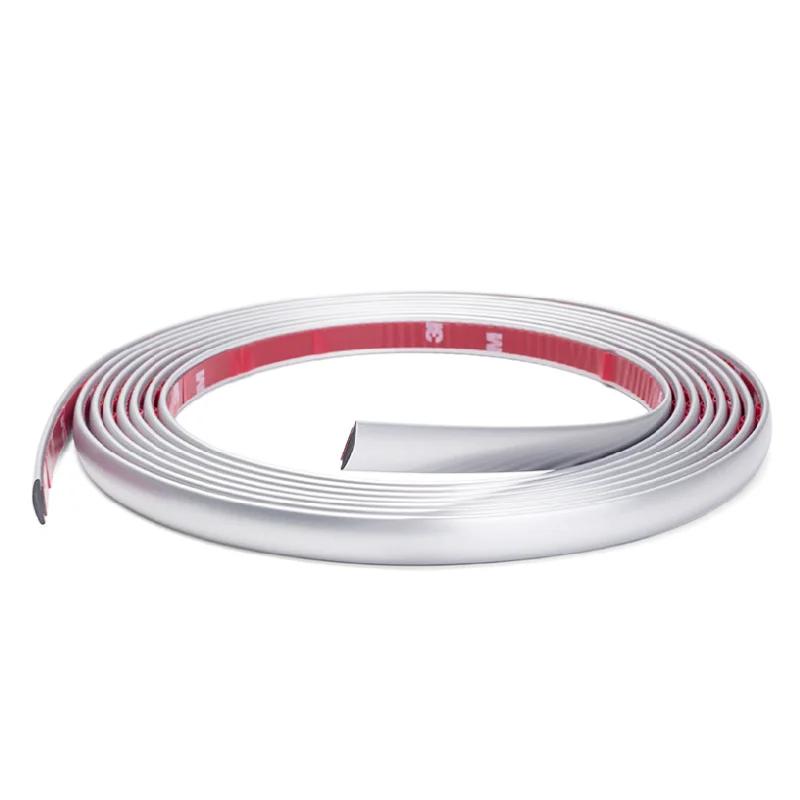 Exterior Car Chrome Body Strip Bumper Auto Door Protector Electric Vehicles Styling Trim Car Sticker Width 6 / 9/ 12 MM Length 3 Metres&Width 6mm серебряный