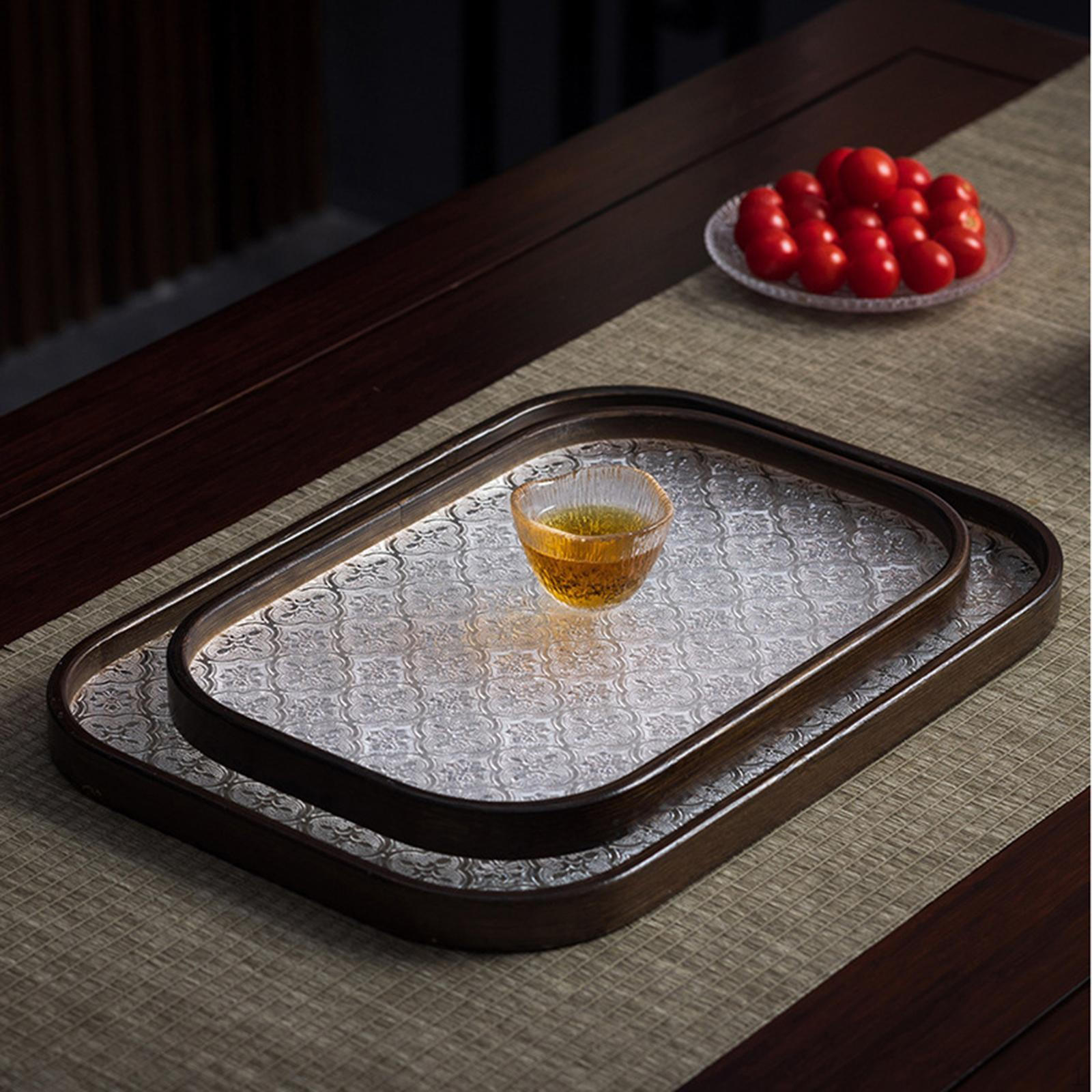 

Поднос для завтрака Фрукты Закуска Многоцелевое блюдо для еды Настольный органайзер Деревянный Сервировочный деревянный 33x23x2.4cm