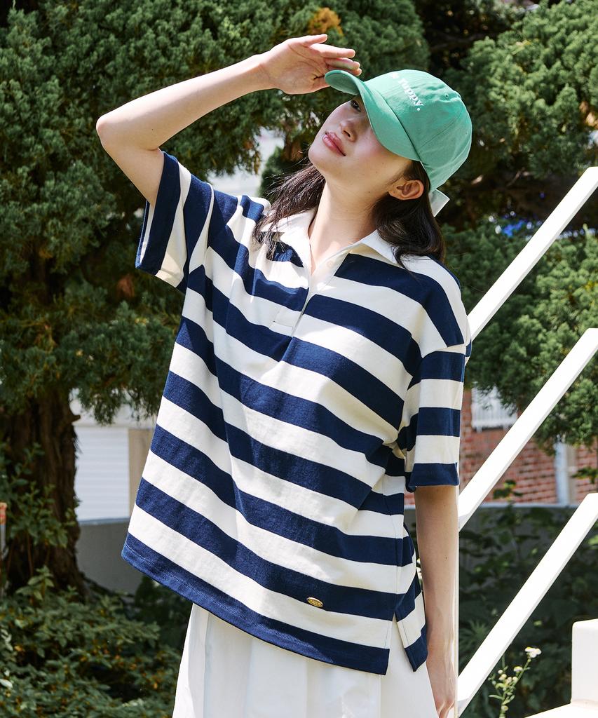 YUPPE Stripe Collar T-Shirt_Ivory