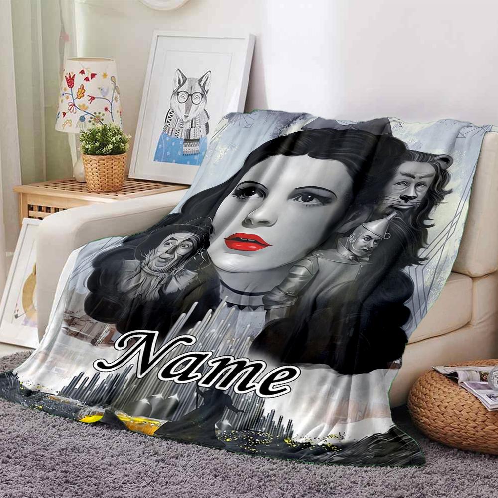 Custom Name Fantasy Portrait Name Party Blanket For Couch Bed Plush Cozy Fuzzy Blanket Super Soft Warm Blankets For Fall And Winter 091659