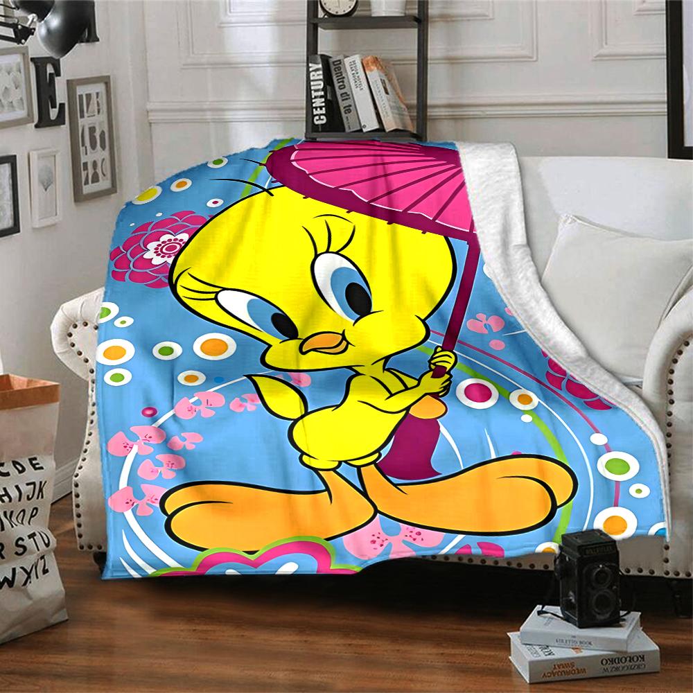 1pc Tweety3 Blanket, Gift, for Men and Women, Soft Blanket, Good for Sofa Bed Couch Travel, Lightweight Flannel Blanket