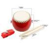Portable Kids Drum with Mallet and Strap Traditional Chinese Drum Wood Toy