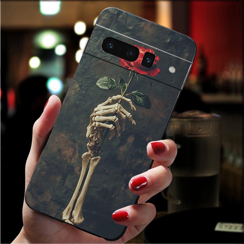 Handyhülle Für Google Pixel 10 9 Pro XL 9A 8 7 6 Pro Pixel 8A 7A 6A Pixel 8 7 6 5 Skelett Kunst Hülle