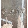 Exquisite Four-Leaf Clover Traceless Bathroom Hook: Strong, No-Punch, Glacier Pattern, Transparent Design