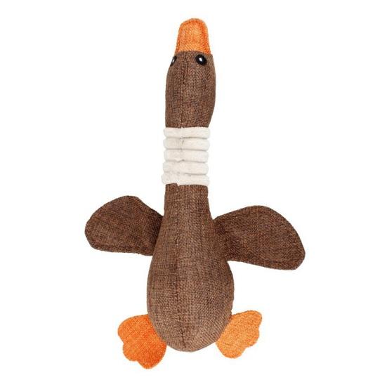 Indestructible Goose Dog Toy for Heavy Chewers Pet Stuffed Wild Goose Chew Toy with Squeaker Supports Healthy Chewing Instincts