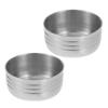 2 Pièces Couvercles pour Shaker en Acier Inoxydable Anti-renversement Réutilisables Remplacement pour Tasses à Mélanger Cocktails Jus Thé