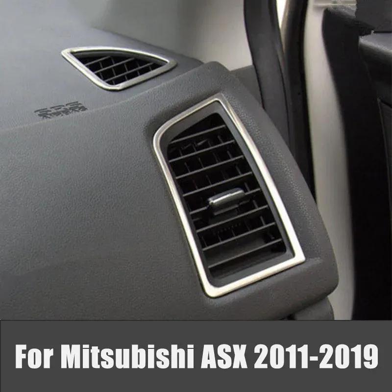 Car-styling Stainless Steel air vent decorative frame trim sticker case for Mitsubishi ASX 2011-2017,auto Accessories