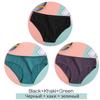 FINETOO Damen-Baumwollhöschen, 3-teilig, weich, gestreift, Damen-Unterhose, solide Mädchen-Slips, sexy weibliche Dessous, M-XL, Komfort-Unterwäsche