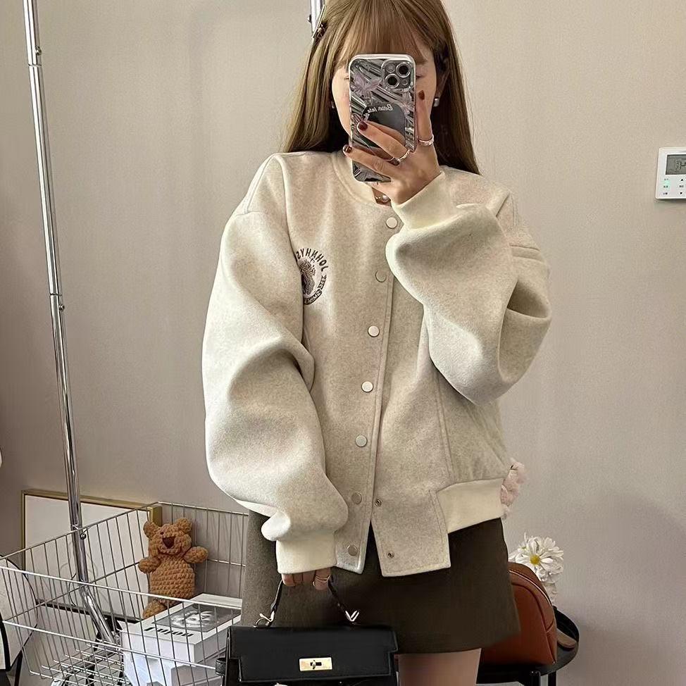 Women's Petite Casual Short Baseball Jacket - Spring/Autumn 2025 New Hot Style