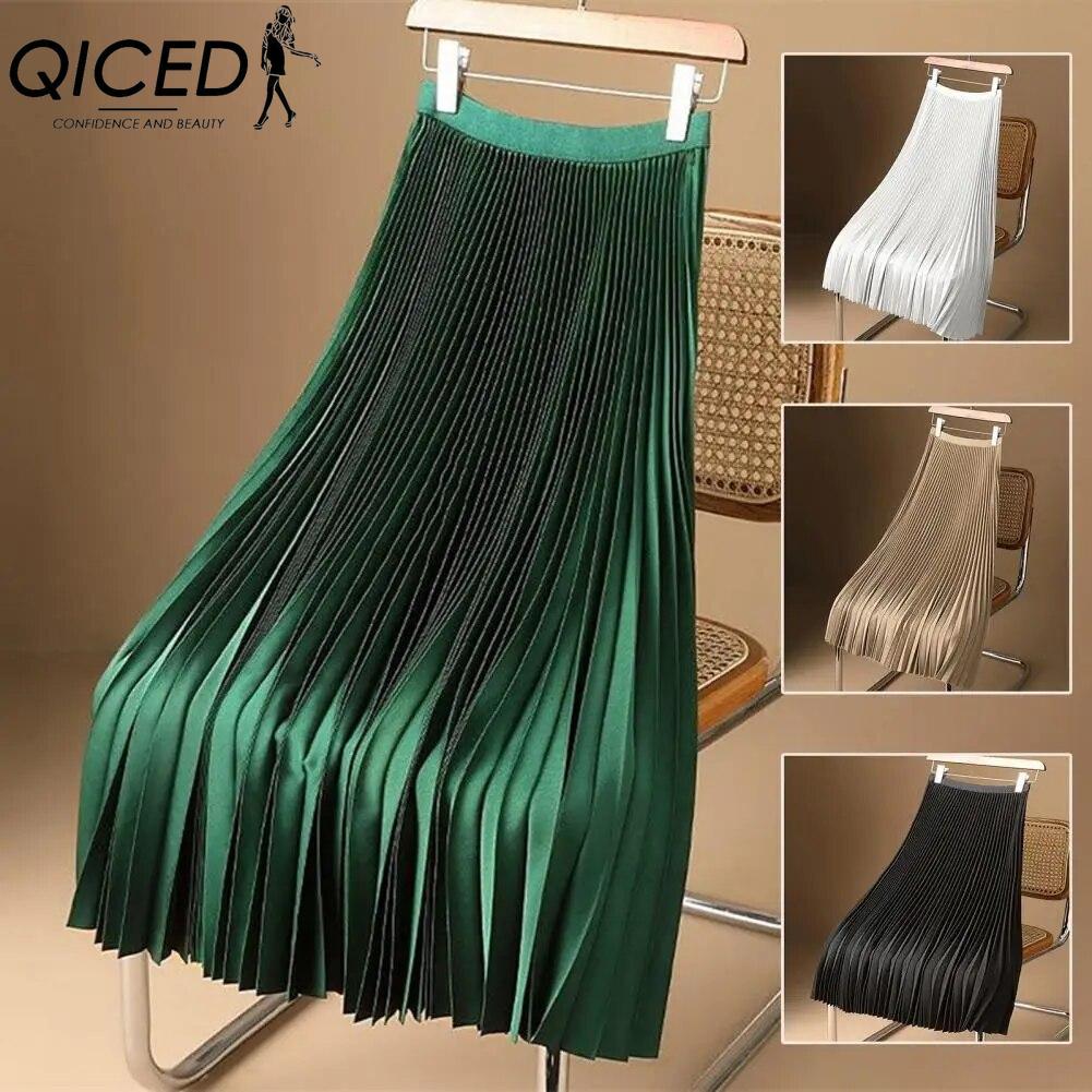 

QICED Women s Fashion Casual Summer Spring Skirt M белый