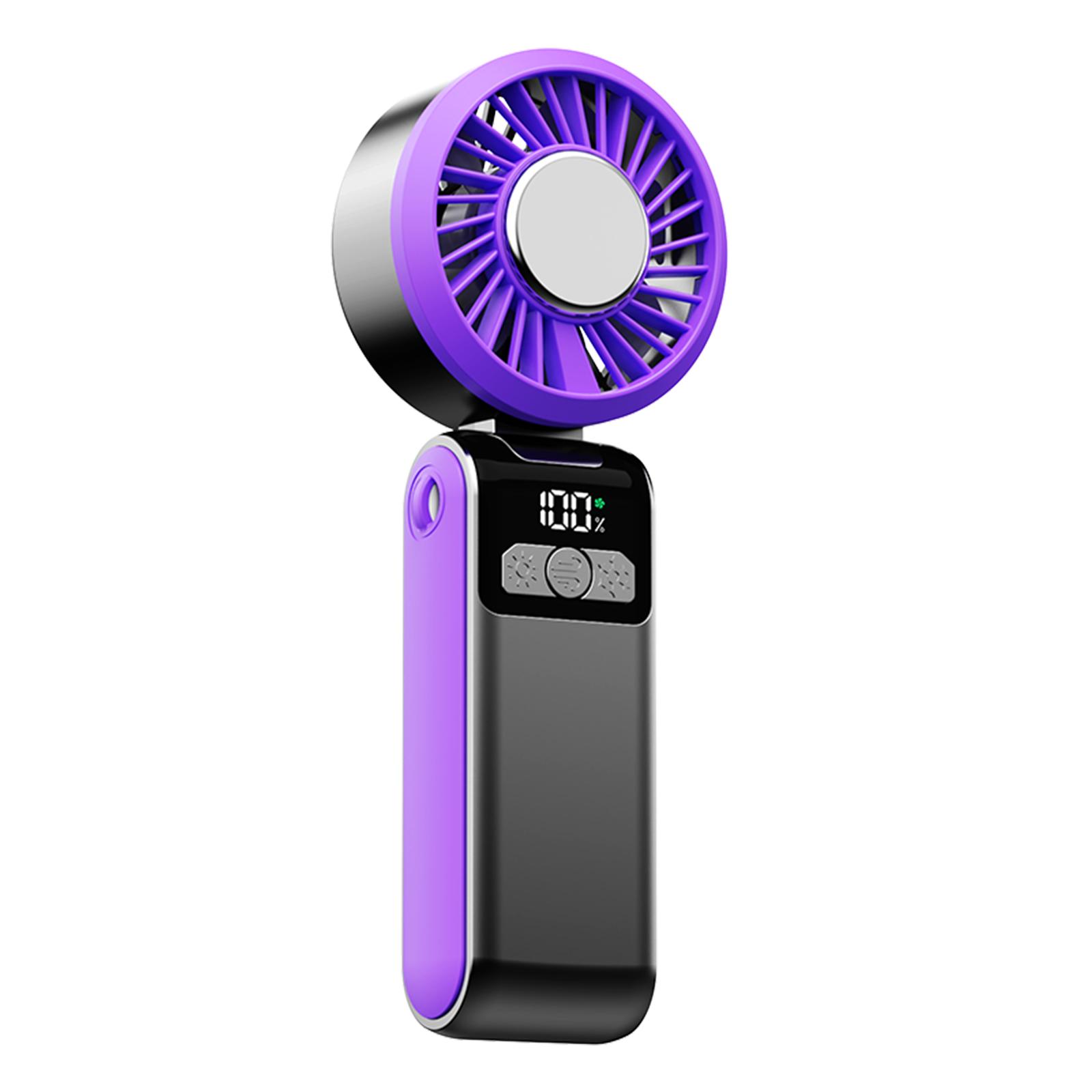

Outdoor Foldable Portable Handheld Fan Mini Cooling Rechargeable 100-level Free Control High Speed Turbo Fan