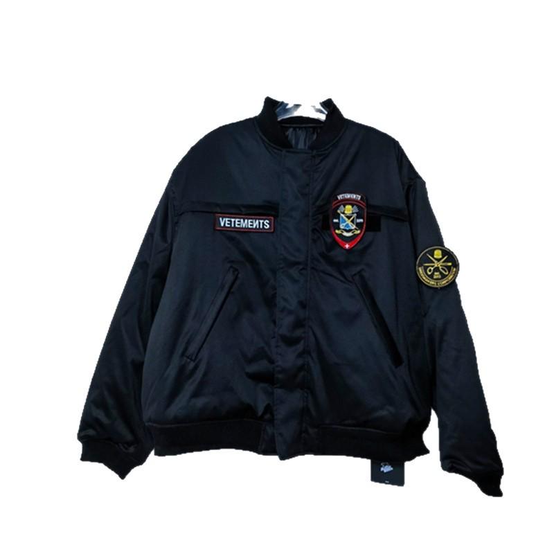 VTM Unisex Bestickte Bomberjacke - Baumwoll-Fliegerjacke mit Klettverschluss, Europäischer/Amerikanischer Lässiger Stil.