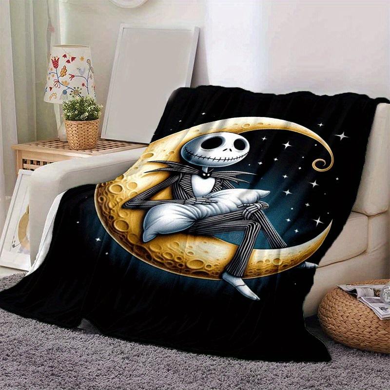 1pc The Nightmare Before Christmas Printing Blanket - Soft, All-Season Throw for Living Room, Bedroom,Personalized Gift with Adorable Cartoon Design
