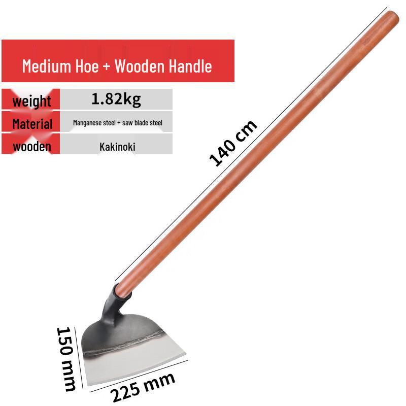 Ray Arrow Heavy-Duty Outdoor Hoe with Wooden Handle