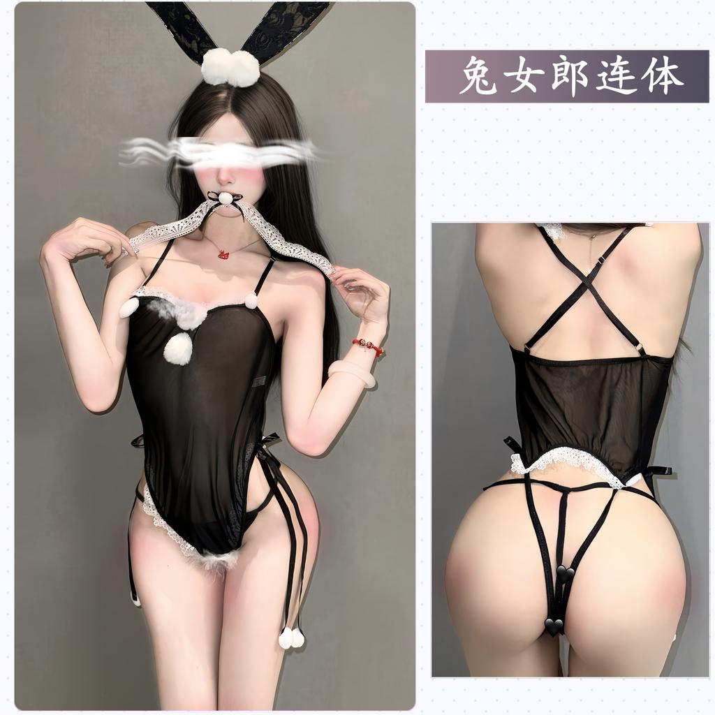 Sex Clothes Sexy Cute Bunny Girl Small Chest Uniform Seduction Cosplay Open Crotch Free Woman