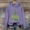 Ladies' Christmas Printed Casual Long Sleeved Round Neck Sports Hoodie Top