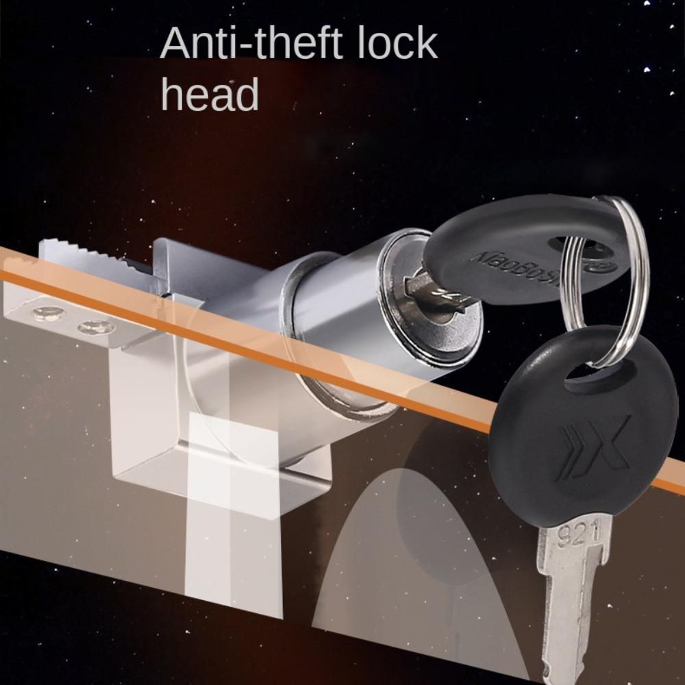 New Zinc Alloy Glass Door Lock Furniture Security Display Case Lock No Punching Hardware Slide Door Lock Glass Cabinet