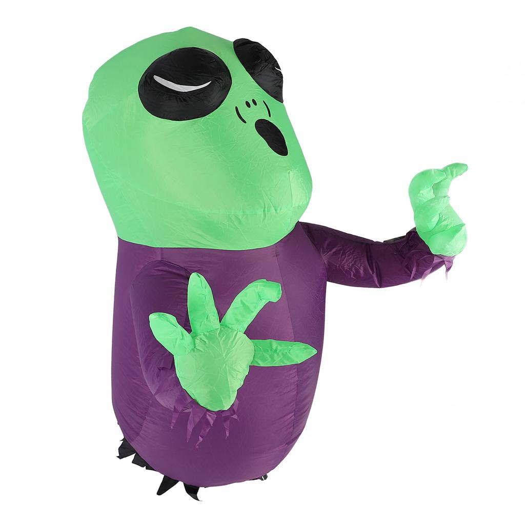 Fönster Blås Upp Alien 3.9ft LED Kraftfull Fläkt 210T Polyesterfiber IP44 Vattentålig Spöke