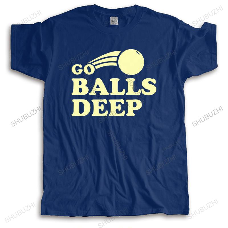 Gorąca wyprzedaż T-shirt męski z bawełny z okrągłym dekoltem na lato Go Balls Deep Beer Pong Piłkarz lub Koszykarz modny t-shirt męski bawełniany